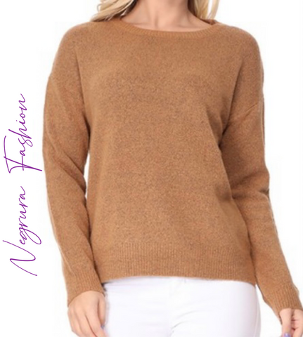 Crew-Neck Knit Sweater