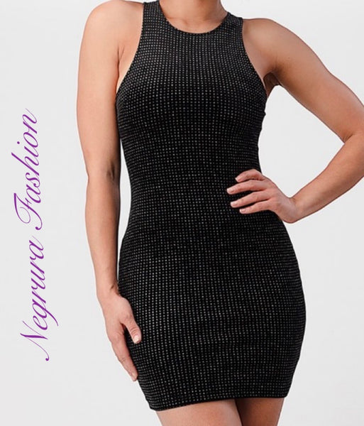 Velvet Glitter Bodycon Dress