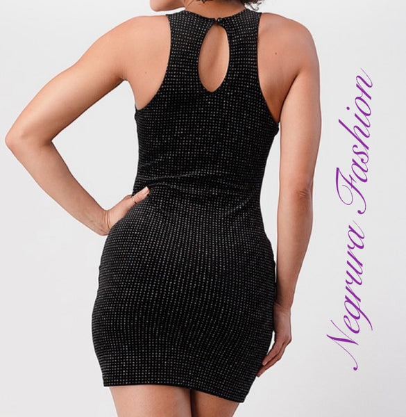 Velvet Glitter Bodycon Dress